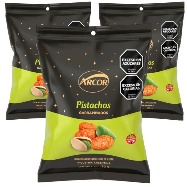 Arcor Candied Pistachios, 80 g / 2.82 oz (pack of 3)