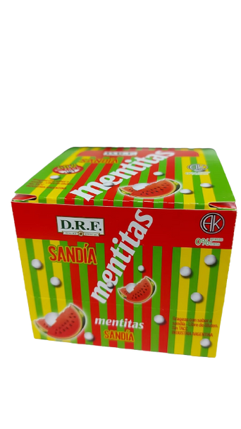 Mentitas Sandía Hard Candy Watermelon Flavor, 26 g / 0.9 oz (box of 12)