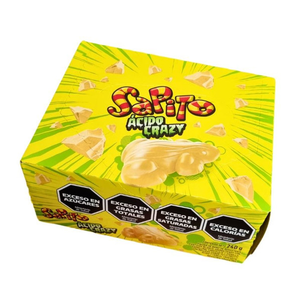 Sapito Ácido Crazy White Chocolate with Surprising Sour Filling, 240 g / 8.47 oz