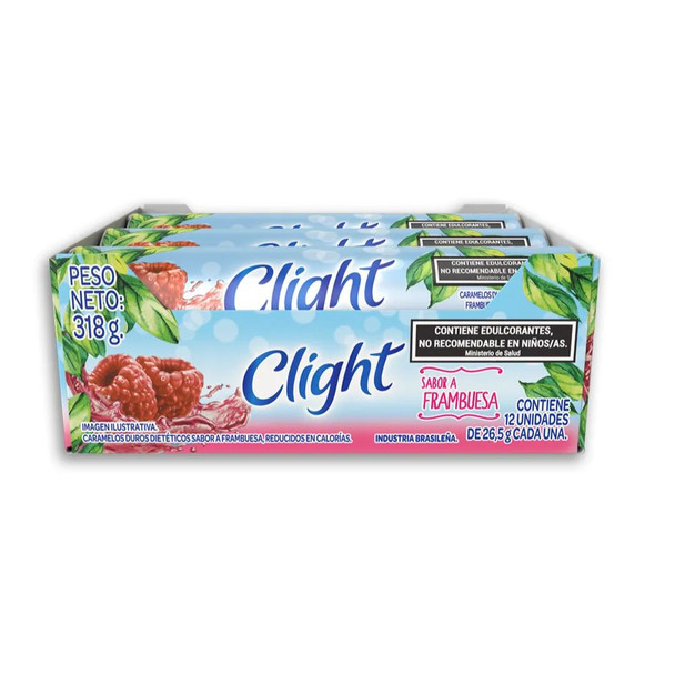 Clight Sugar-Free Raspberry Candies, 26.5 g / 0.9 oz (box of 12)