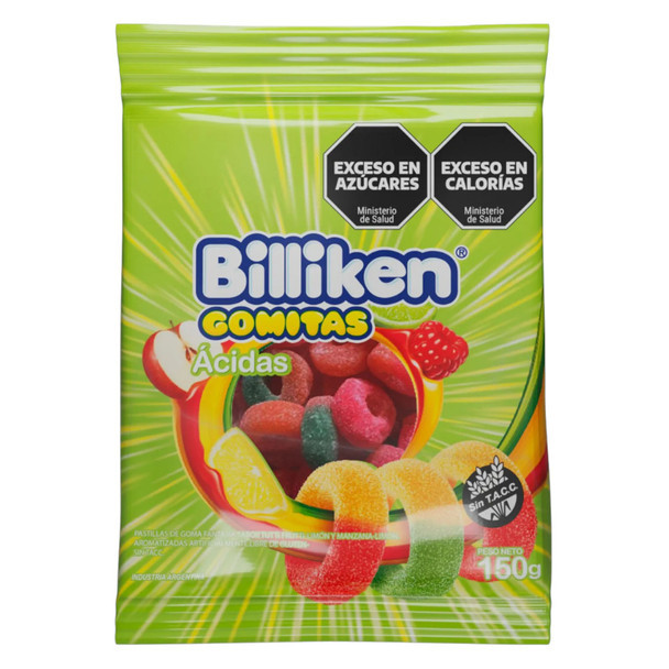 Billiken Gomitas Ácidas Sour Candies Gummies, 150 g / 5.29 oz