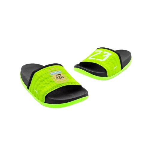 Bagunza Green Flip-Flop Slide Sandals ARG23 Dibu Ojotas Chancletas Sandalias Selección Argentina, National Team