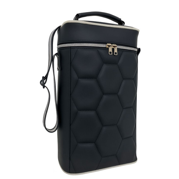 Pardo Rectangular Mate Bag - Black Quilted Design Yerba Mate Carrying Bag