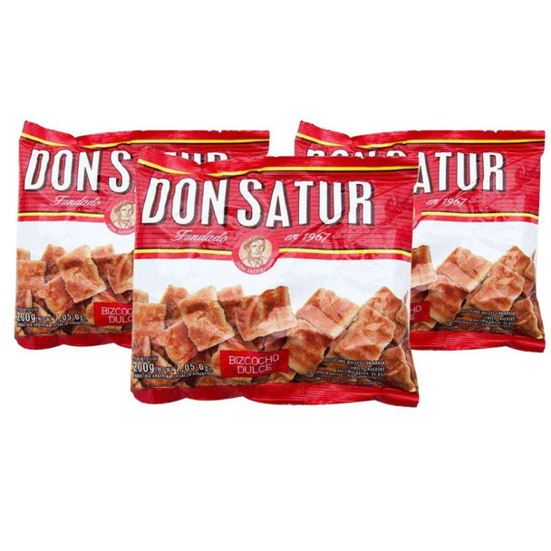 Don Satur Classic Sweet Biscuits Bizcochos Dulces, 200 g / 7.1 oz (pack of 3)