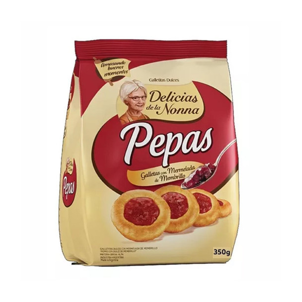 Delicias de la Nonna Membrillo Quince Jelly "Pepas" Sweet Cookies, 350 g / 12.3 oz