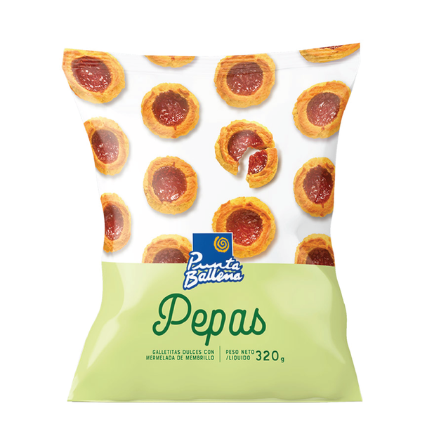 Punta Ballena Pepas de Membrillo Quince Jelly Uruguayan Cookies, 320 g / 11.3 oz bag