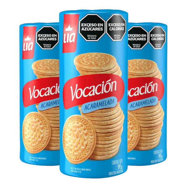 Vocación Acaramelada Sweet Galletitas Vanilla Cookies, 145 g / 5.11 oz (pack of 3)