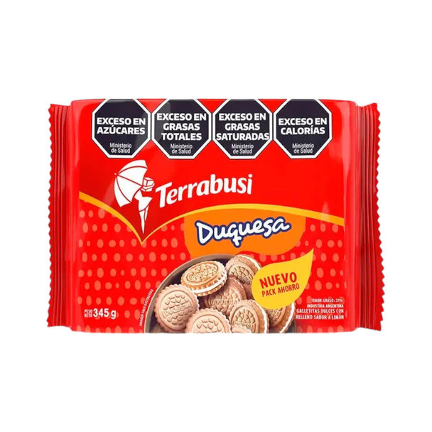Terrabusi Duquesa Vanilla Cookies with Lemon Filling, 345 g / 12.17 oz (tripack)