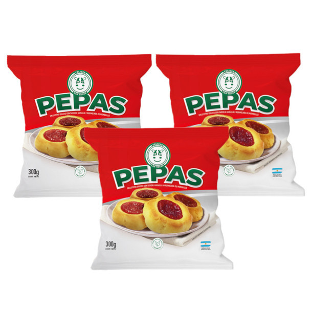 Felices las Vacas Sweet Cookies "Pepas" with Plant-Based Quince Jelly, 300 g / 10.58 oz (pack of 3)