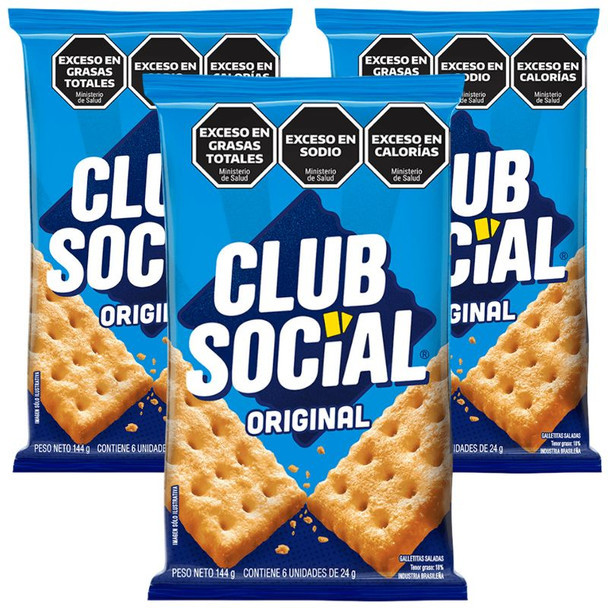 Club Social Original Savory Crackers, 144 g / 5.08 oz (pack of 3)