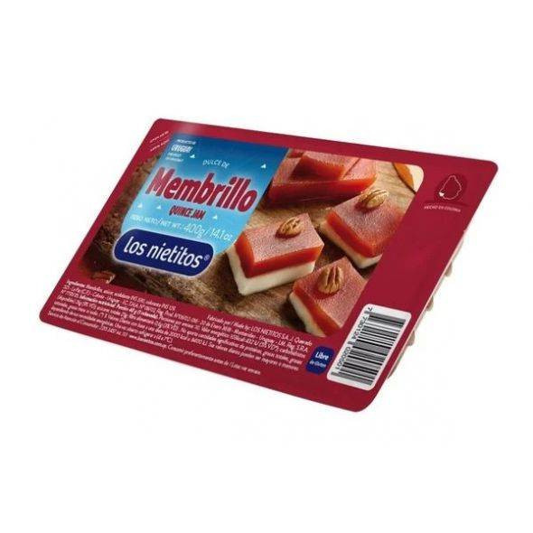 Los Nietitos Dulce de Membrillo Classic Quince Jelly Bar Quince Jam from Uruguay, 400 g / 14.1 oz tray