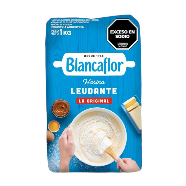 Blancaflor Self-Rising Leavening Wheat Flour Harina with Vitamins Ready to Use, 1 kg / 2.2 lb