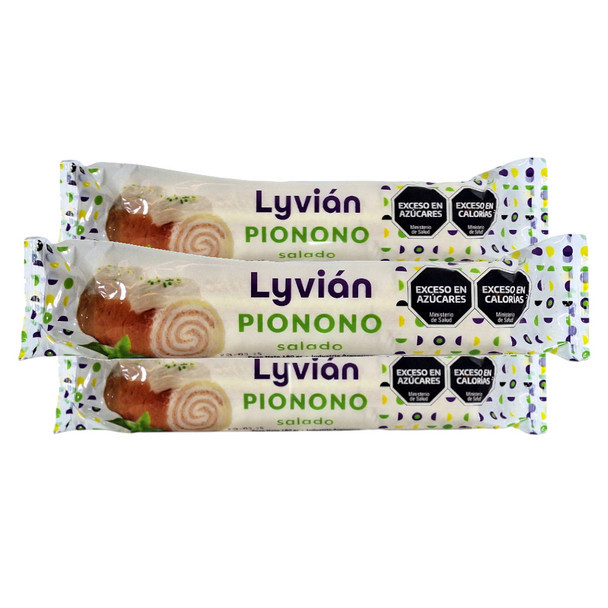Lyvián Savory Pionono Roll - Argentine Delight Ideal for Salty Cravings Pionono Salado, 180 g / 6.34 oz (pack of 3)