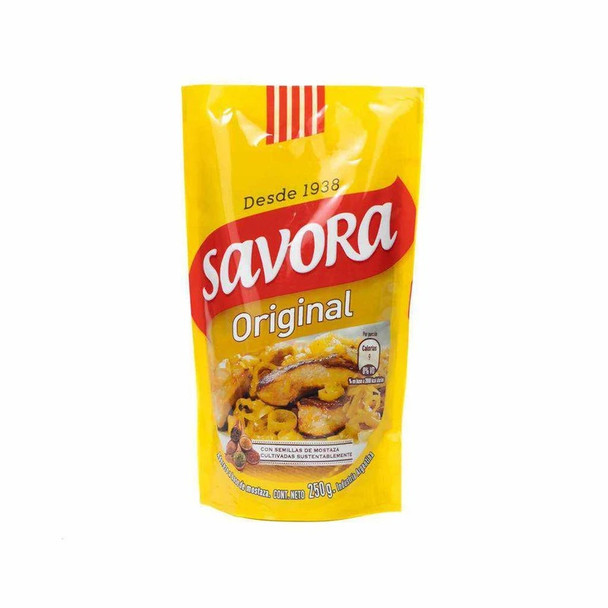 Savora Classic Yellow Mustard in Pouch from Uruguay, 250 g / 8.81 oz pouch