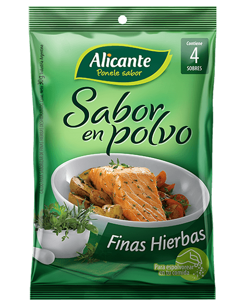 Alicante Sabor En Polvo Finas Hierbas Fine Herbs Flavored Powder Ready To Use 4 Servings Seasoning Broth, 30 g / 1.05 oz ea (pack of 3)