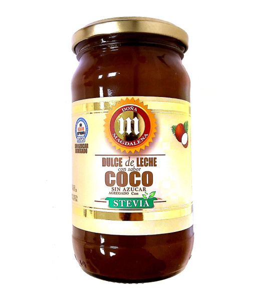 Doña Magdalena Coconut Flavored Dulce de Leche Sweetened with Stevia, 400 g / 14.1 oz