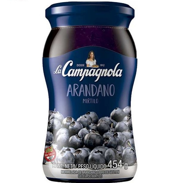 La Campagnola Mermelada de Arandanos Blueberry Jelly - Gluten Free, 454 g / 13.7 oz