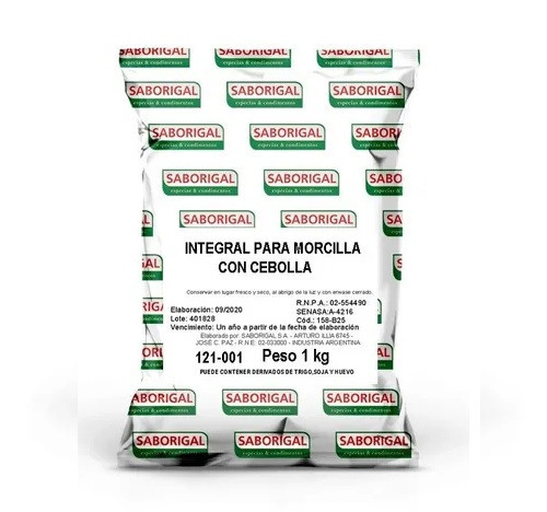 Saborigal Integral Morcilla con Cebolla Mixed Spices Seasoning Blend for Cooking Blood Sausage Ideal for Professional Use, 1 kg / 2.2 lb bag