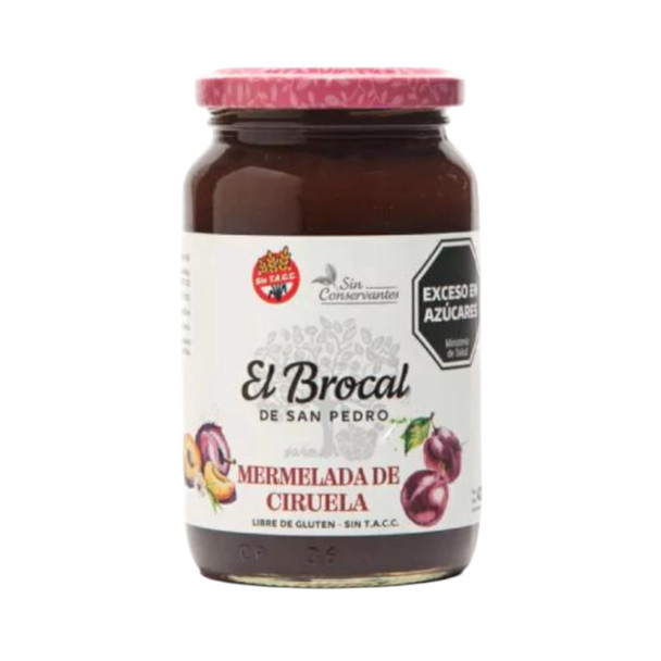El Brocal Mermelada Ciruela Artesanal Plum Jam - Gluten Free, 420 g / 14.81 oz jar