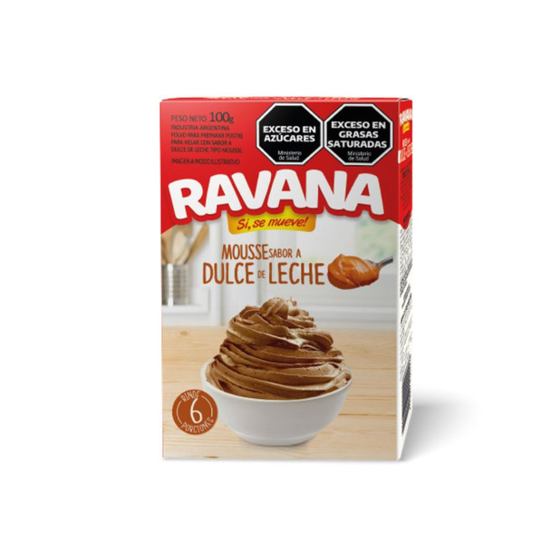 Ravana Mousse Mix Powder, Dulce de Leche Flavor, Serves 6 - Easy Dessert Preparation Mousse de Dulce de Leche, 100 g / 3.52 oz