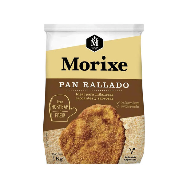 Morixe Breadcrumbs for Crispy & Delicious Milanesas, Ideal for Baking or Frying, 1 kg / 35.3 oz