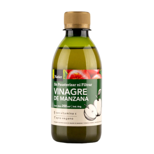 Natier Apple Cider Vinegar with Vitamin C, Vegan-Friendly, 250 ml / 8.45 fl oz