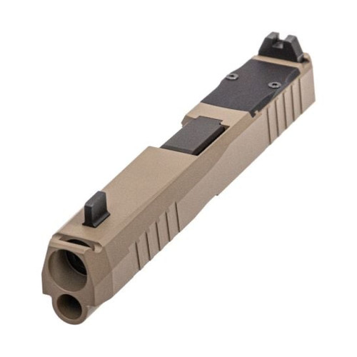 PSA DAGGER COMPACT C-1 RMR COMPENSATED SLIDE ASSEMBLY WITH NON-THREADED BARREL, FLAT DARK EARTH PSA DAGGER COMPACT C-1 RMR COMPENSATED SLIDE ASSEMBLY WITH NON-THREADED BARREL, FLAT DARK EARTH