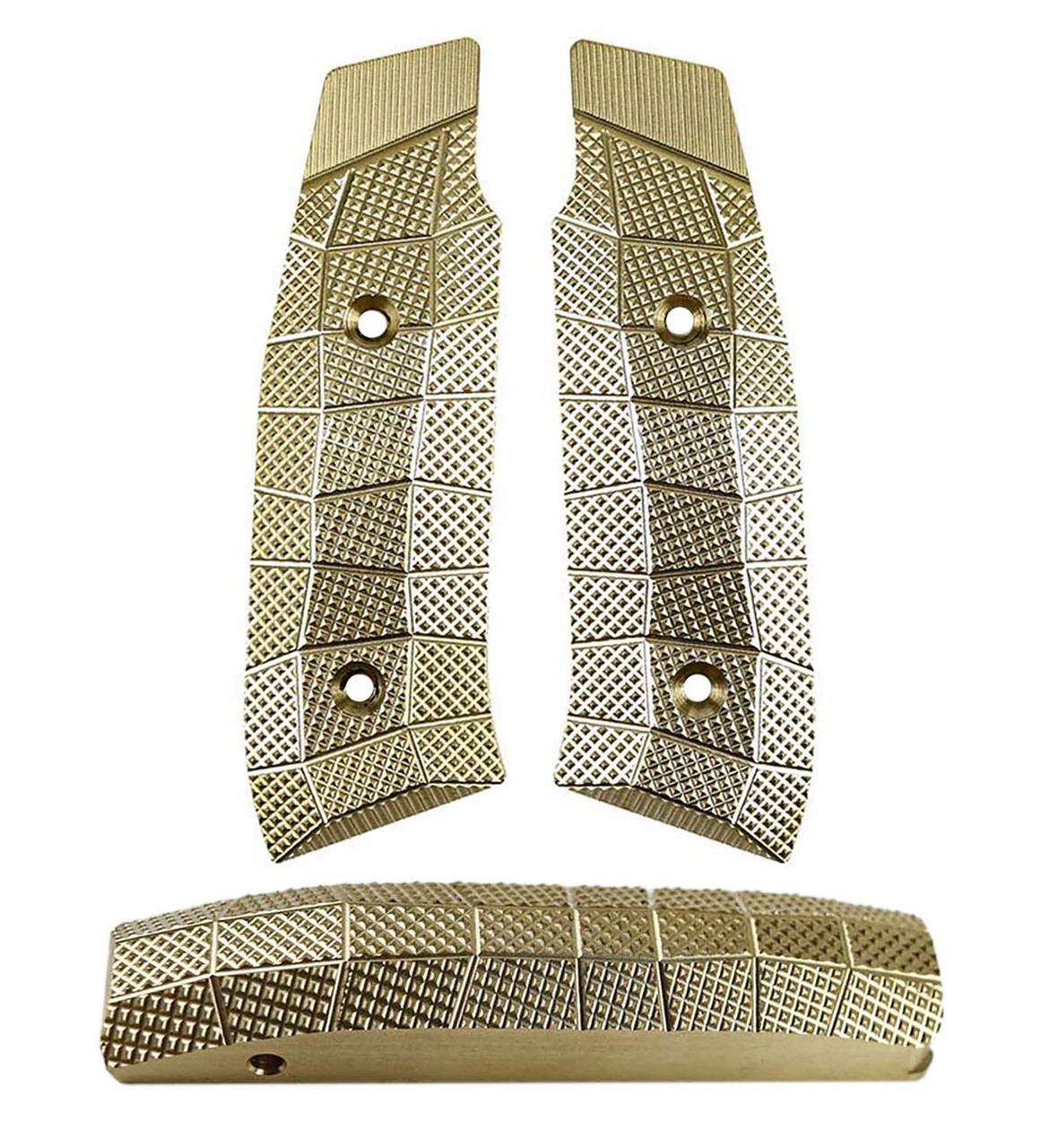 Laugo Arms Alien GridLOK Brass Palm Swell Grips and Backstrap