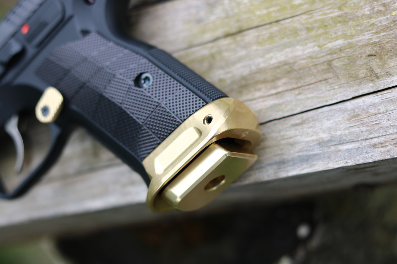 CZ Shadow 2 Compact Brass Magwells | LOK Grips