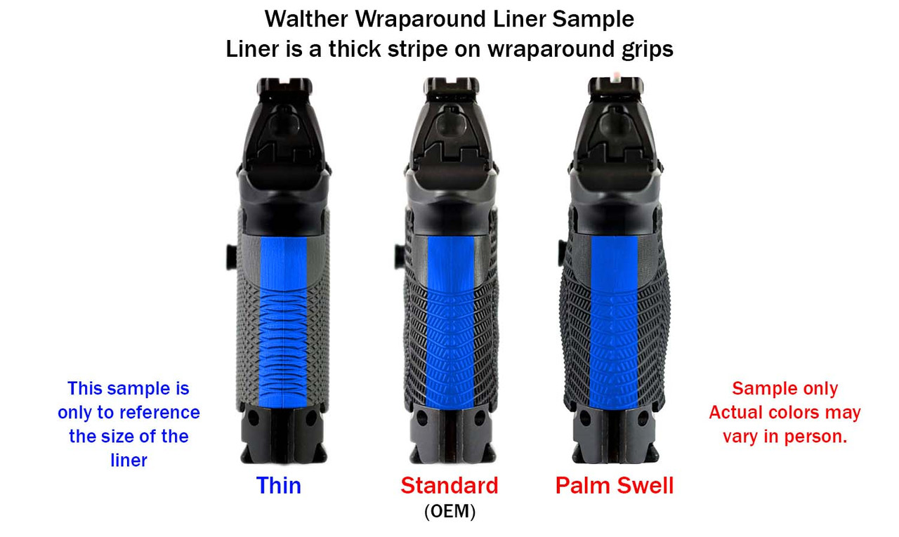 Walther PDP Full Size Steel Frame Checkered Palm Swell Grips | LOK