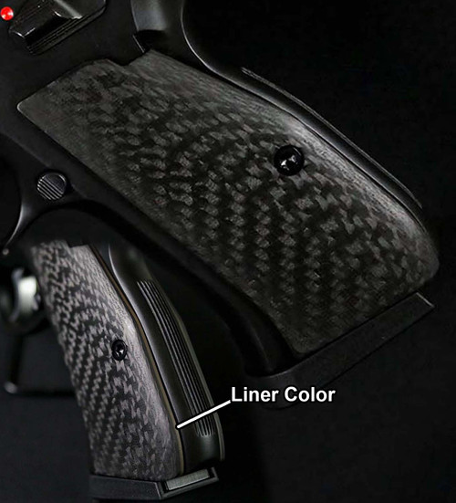 CZ 97 Thin Carbon Fiber Grip w Liner mounted