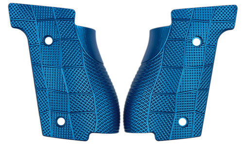 Walther Q5 | Q4 Match SF Palm Swell GridLOK Aluminum shown in blue