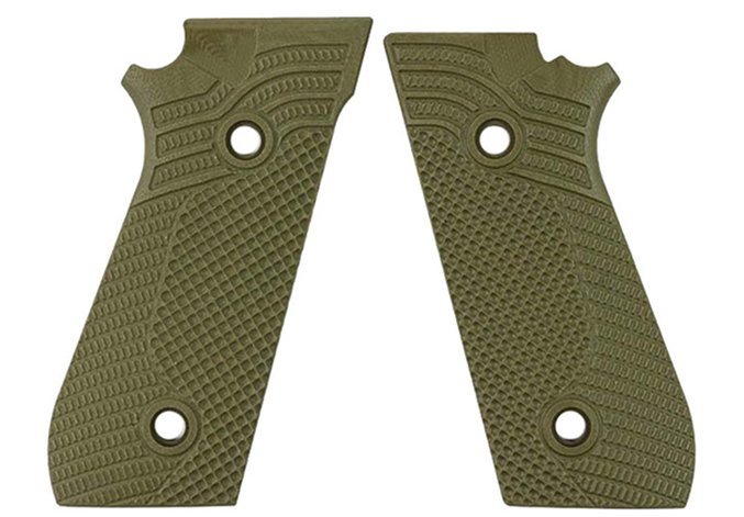 Olive drab textured G10 grips for Taurus PT92 pistol