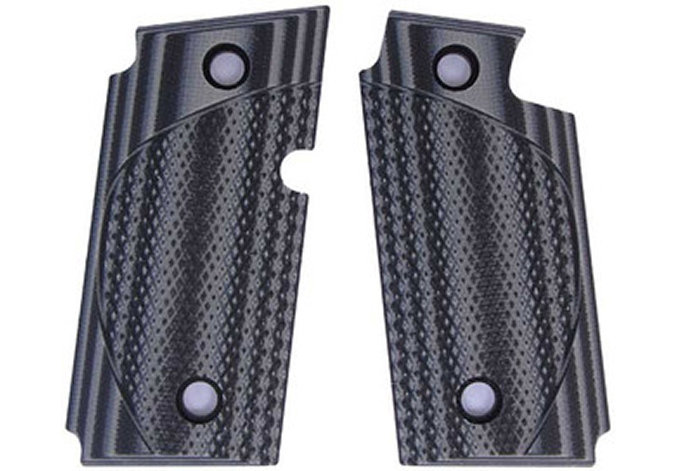 Gray-black checkered G10 replacement grips for Sig Sauer P238 handgun