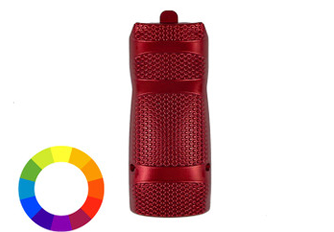 Red aluminum checkered backstrap grip module for Taurus GX4 pistol