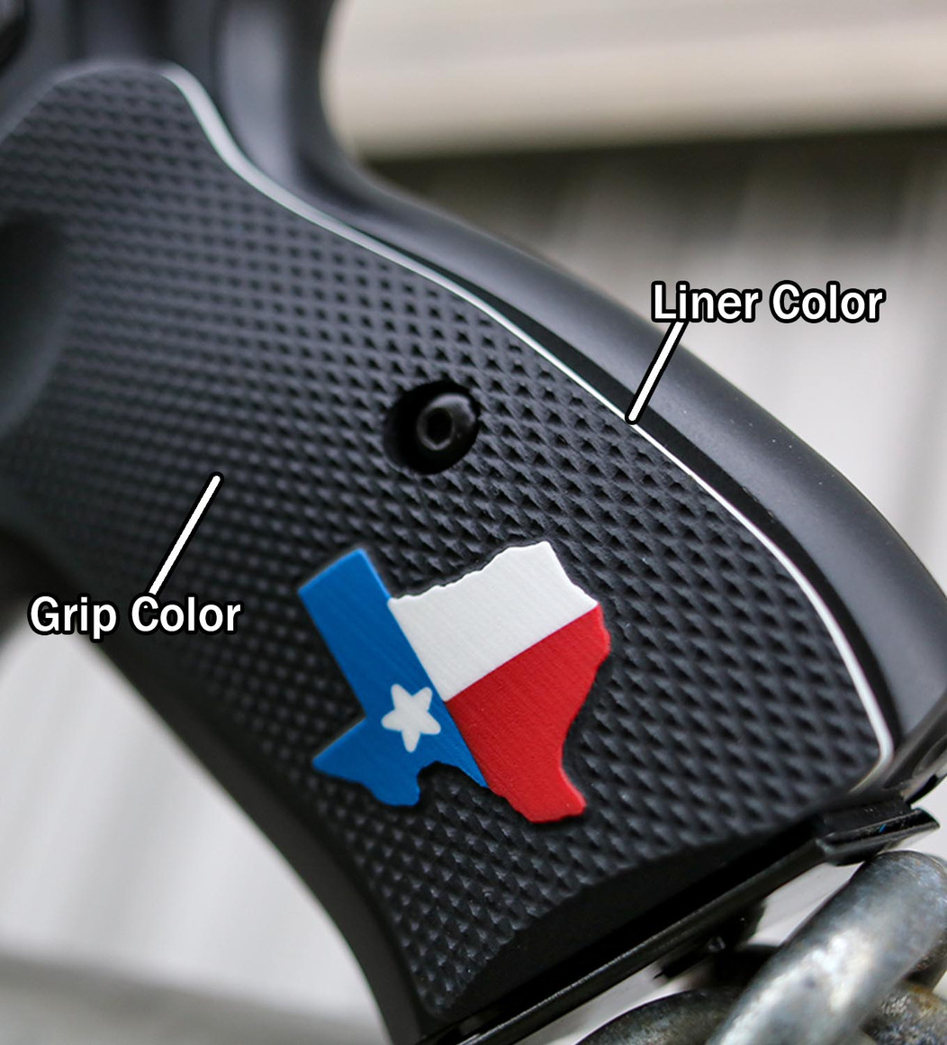 CZ 75 Palm Swell Checkered - Texas Color-Fill w/ Liner - LOK Grips