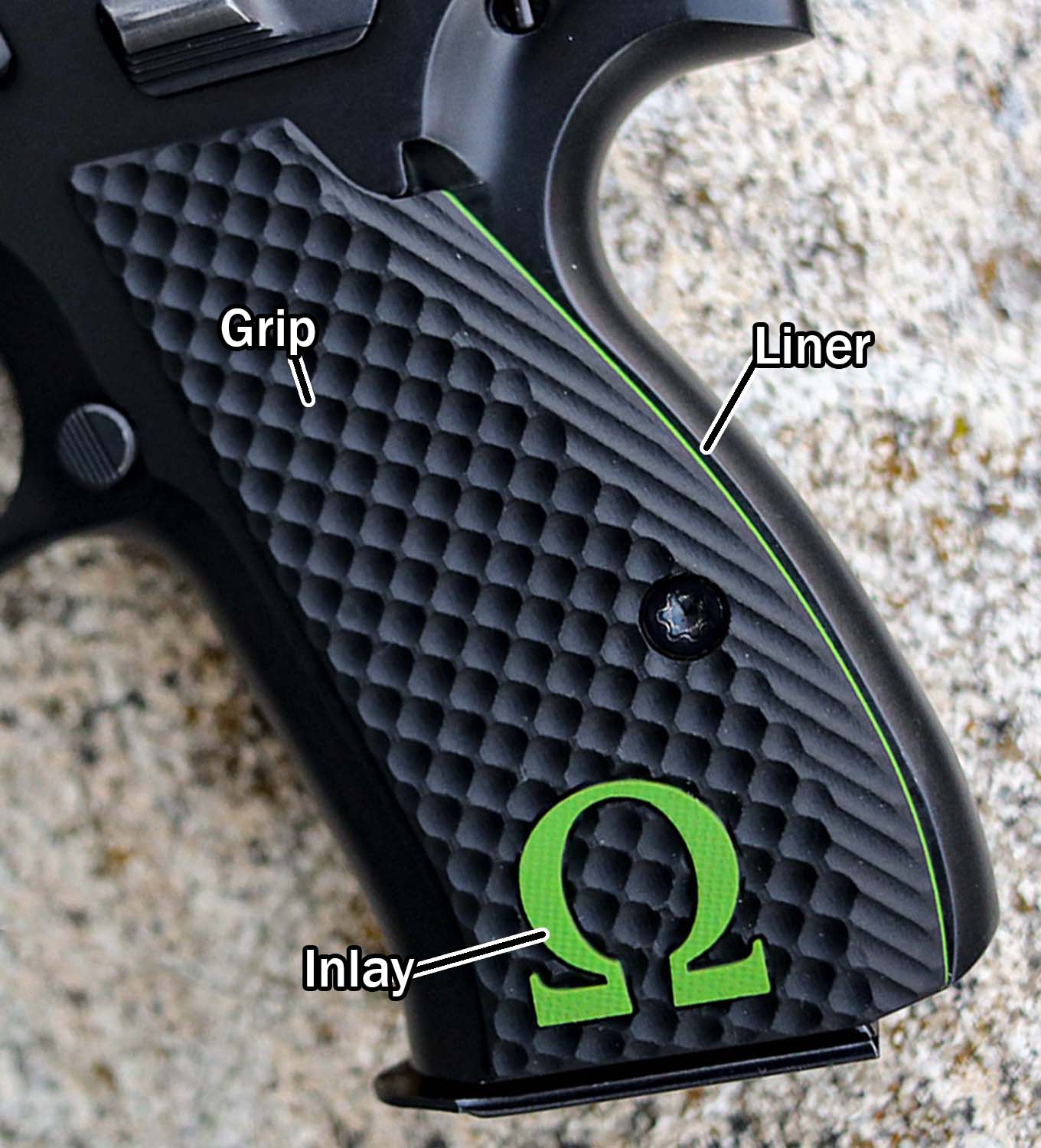 CZ 75 Thin Bogies - Omega Inlay & Liner - LOK Grips