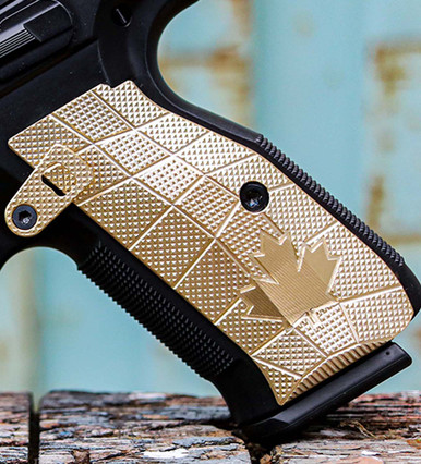CZ Shadow 2 Palm Swell GridLOK Brass w/ Maple Leaf Engraving - LOK