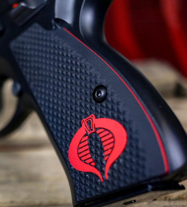 CZ 75 Thin Roughnecks - Cobra Inlay & Liner - LOK Grips