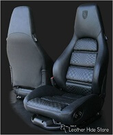 Custom Porsche Automotive Leather Black