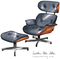 Eames Chair with Ottoman