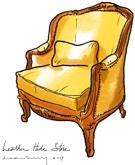 Large French Bergere Chair