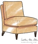 Loose Cushion Slipper Chair