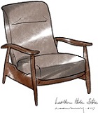Mid Century Modern Style Recliner