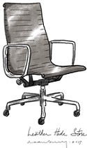 Modern Ribbed Back Office Chair