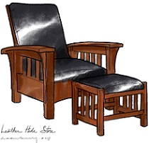 Morris (Mission Style) Chair with Ottoman