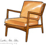 Open Arm Danish Mid Century Modern Chair
