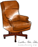 Scoop Arm Traditional Office Chair