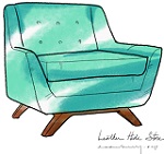 Tufted Danish Mid Century Modern Chair