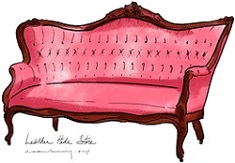 Tufted French Victorian Canape Sofa